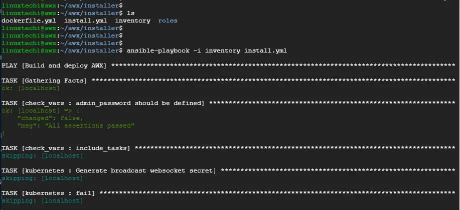 Ansible-playbook-inventory-awx-ubuntu