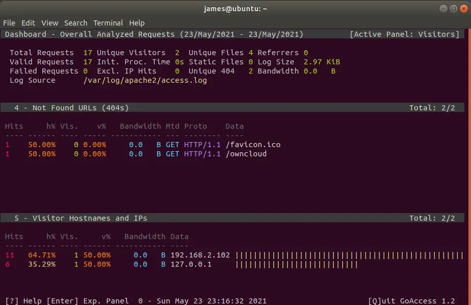 Apache2-Access-logs-Linux