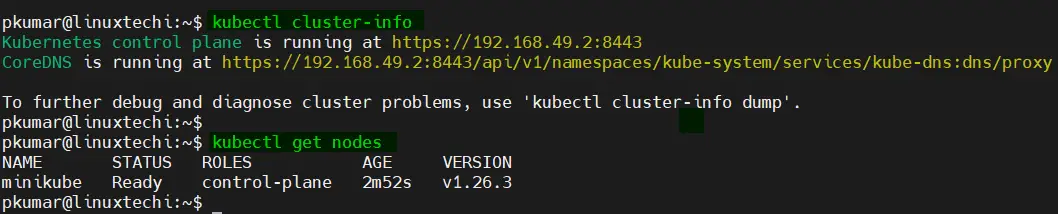 Kubectl-cluster-info-minikube-Ubuntu