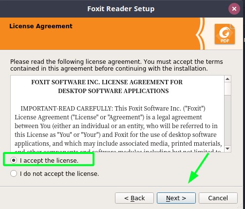 Accept-License-Foxitreader-ubuntu