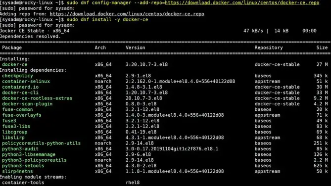 Docker-Install-dnf-command-rocky-linux