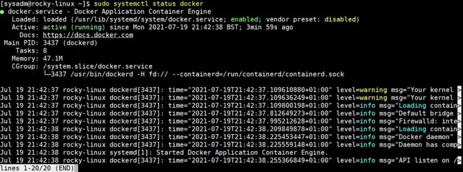 Docker-Service-Status-Rocky-Linux