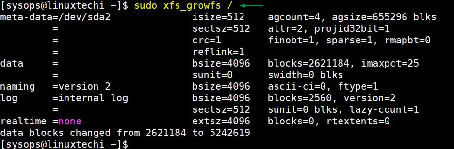 Extend-XFS-Root-Partition-Linux