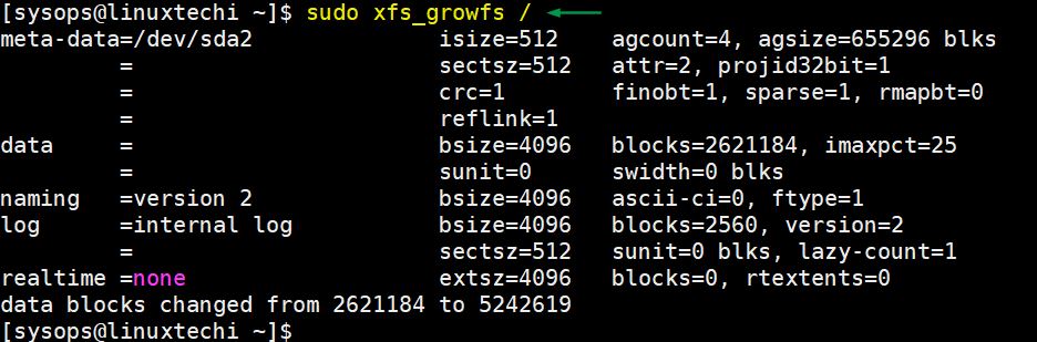 Extend-XFS-Root-Partition-Linux