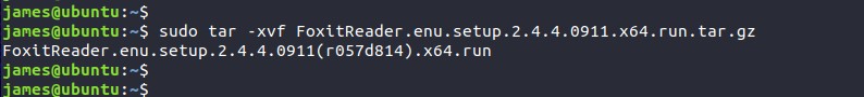 Extract-Foxit-Tar-file-ubuntu