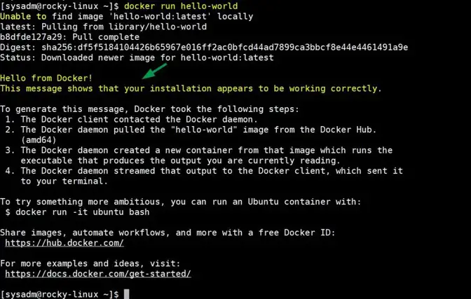 Test-Docker-Installation-Rocky-Linux