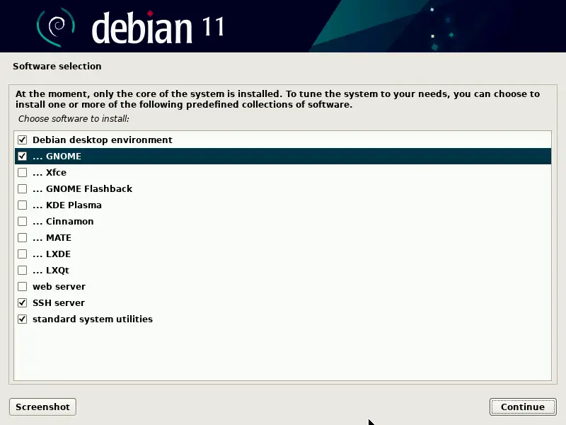 Choose-Software-Debian11-Installation