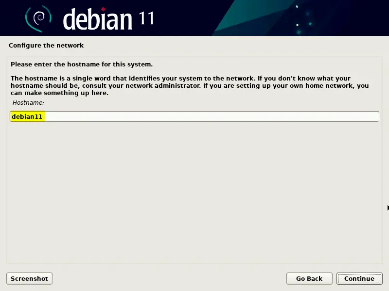 Hostname-Debian11-During-Installation