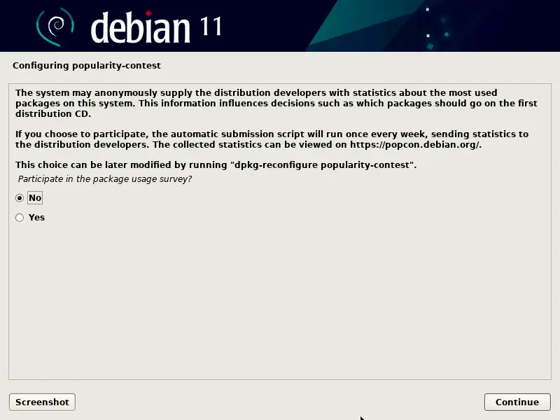 Package-Survey-Debian11-Installation