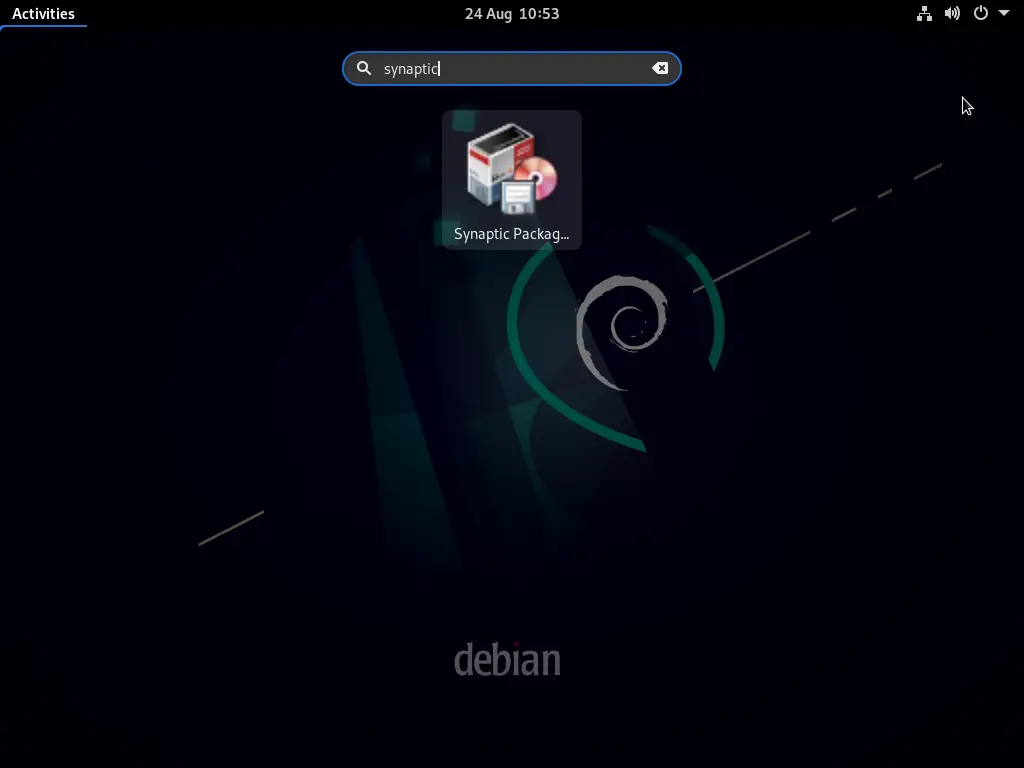 Search-Synpatic-Debian11-Desktop