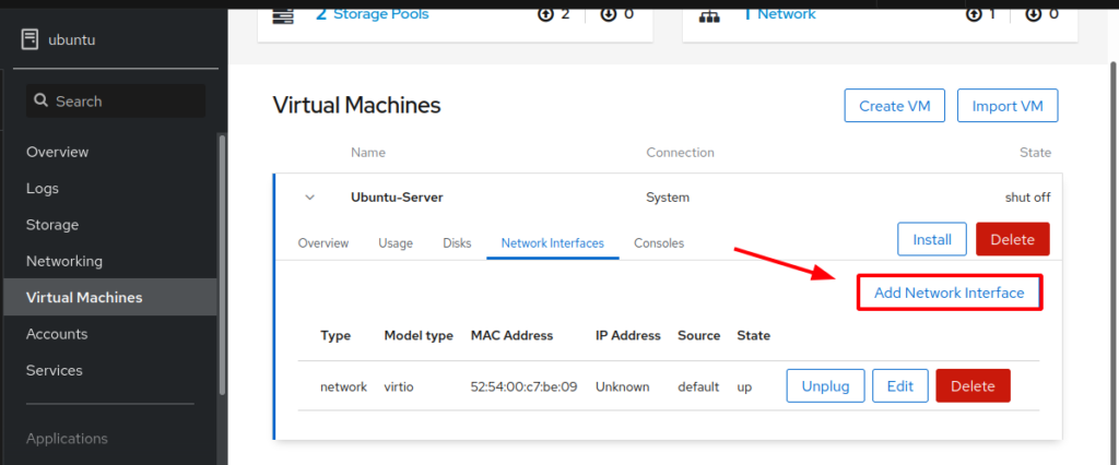 Add-Network-Interface-KVM-VM-Cockpit