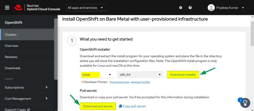 Download-OpenShift-Software