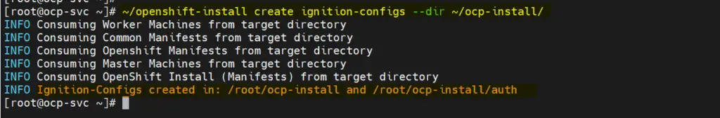 Ignition-auth-files-openshift