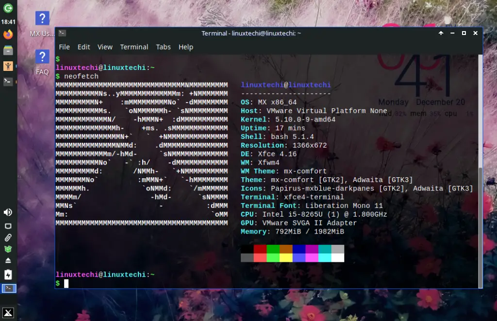 Neofetch-MX-Linux-Output