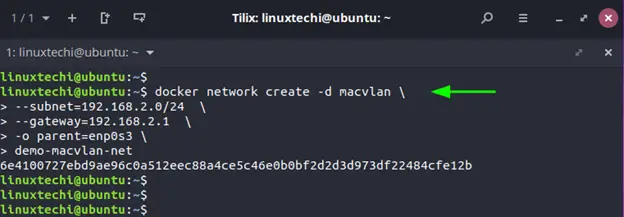 Demo-macvlan-create-docker-network
