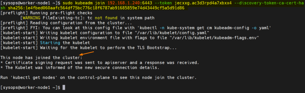 Kubeadm-join-worker-node1