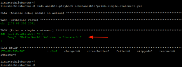 Simple-Debug-Print-Ansible-Playbook-Execution