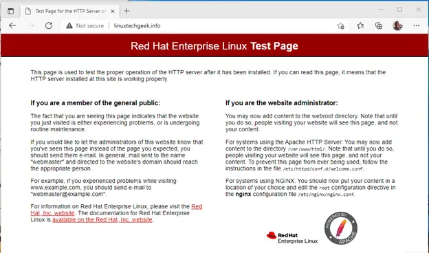 Default-Apache-Web-Page-rhel8