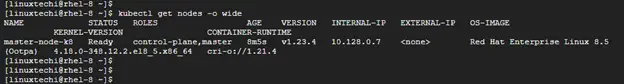 Kubectl-get-nodes-wide-rhel