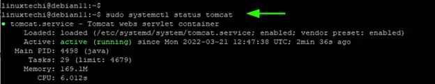 Tomcat-systemd-service-status-debian-linux