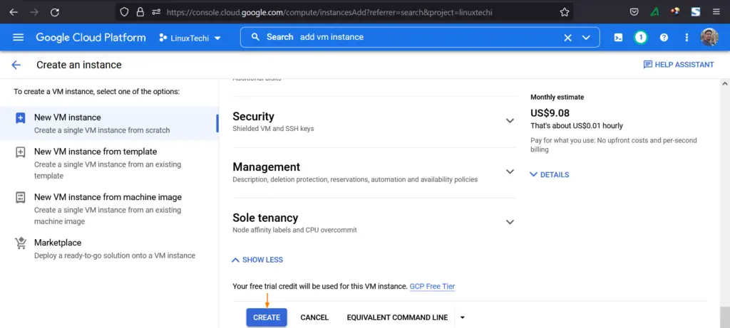 Create-Option-VM-Creation-GCP