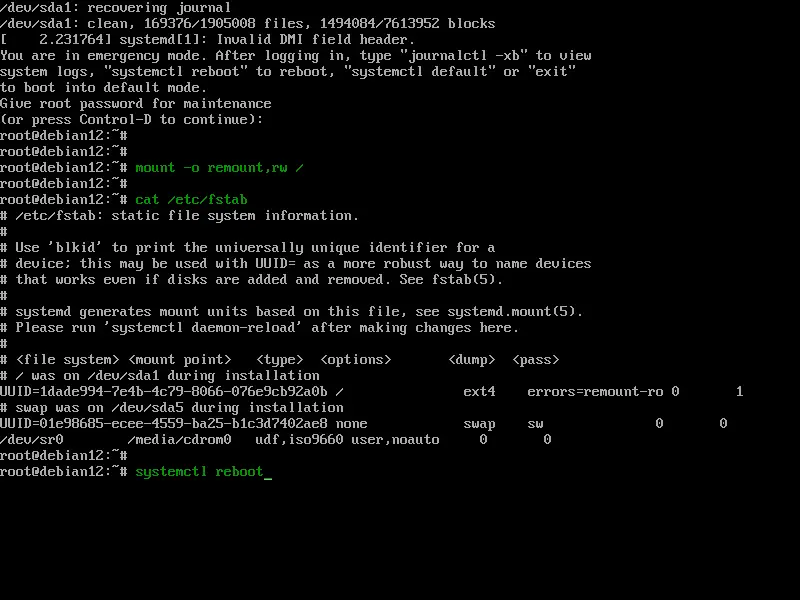 Troubleshooting-in-Emergency-Mode-Debian12