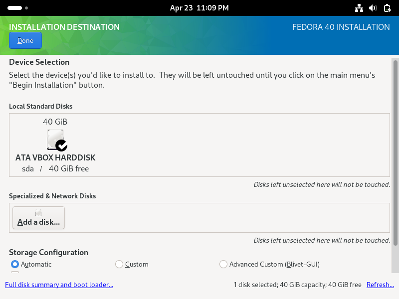 Automatic-Storage-Configuration-During-Fedora40-Installation