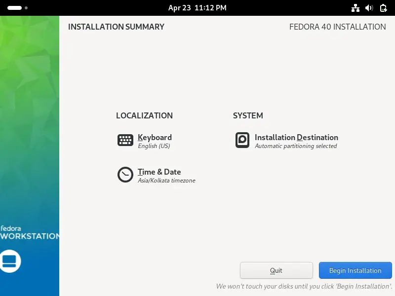 Choose-Begin-Installation-Option-Fedora40