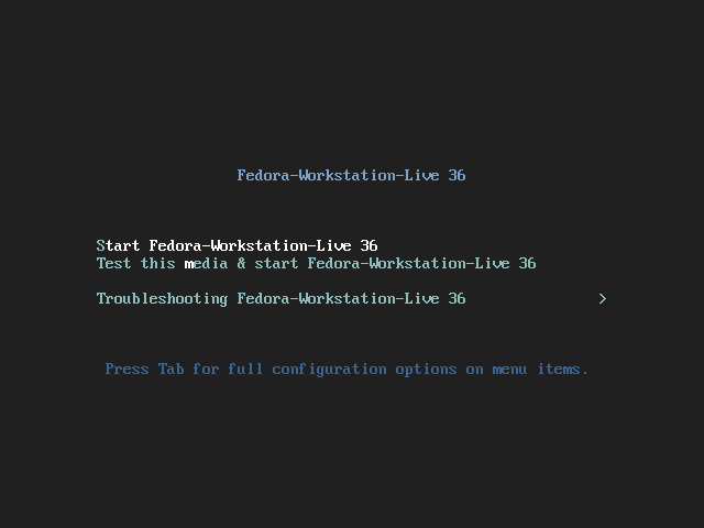Choose-Start-Fedora-Workstation-Live-36