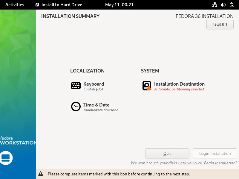 Default-Installation-Summary-Fedora36-workstation