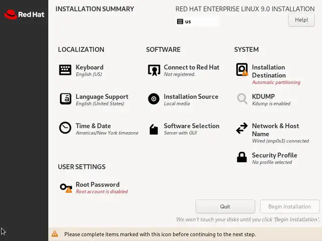 Initial-Default-Installation-Summary-RHEL9