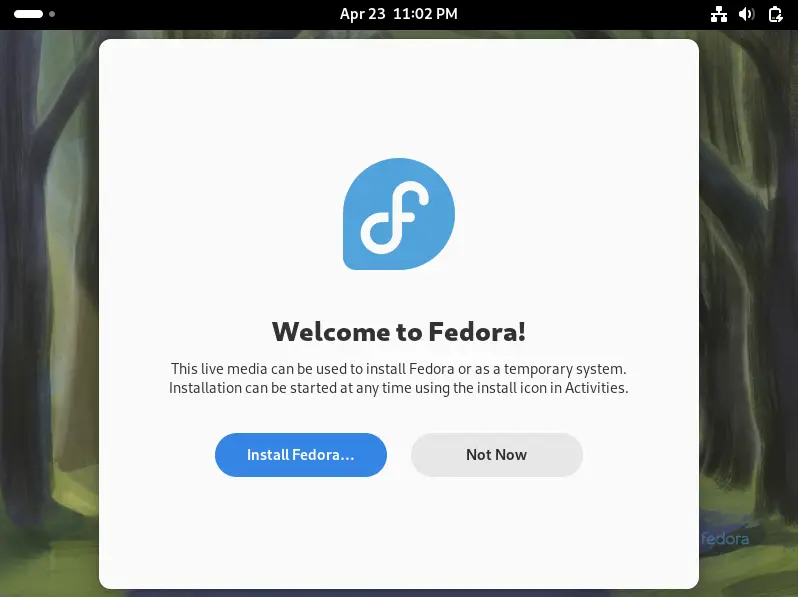 Install-Fedora-Option