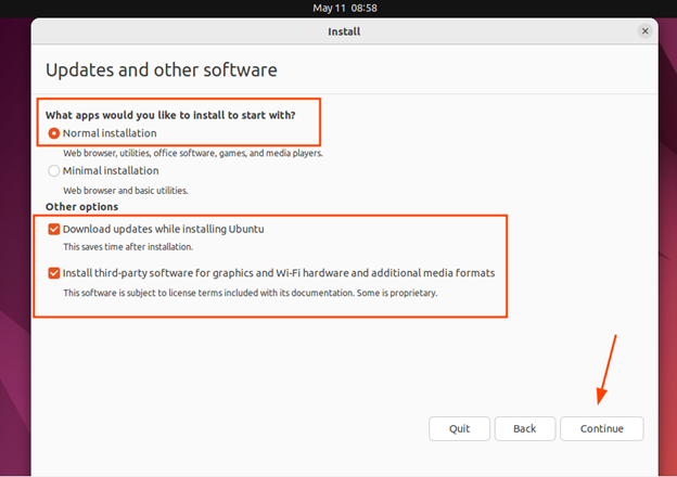 Normal-Installation-Option-During-Ubuntu-22-04-Installation