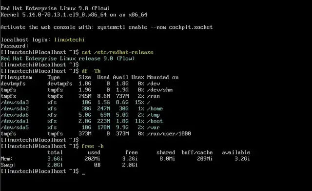 RHEL8-Login-Screen-After-Installation