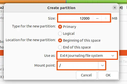 Root-Partition-For-Ubuntu-22-04
