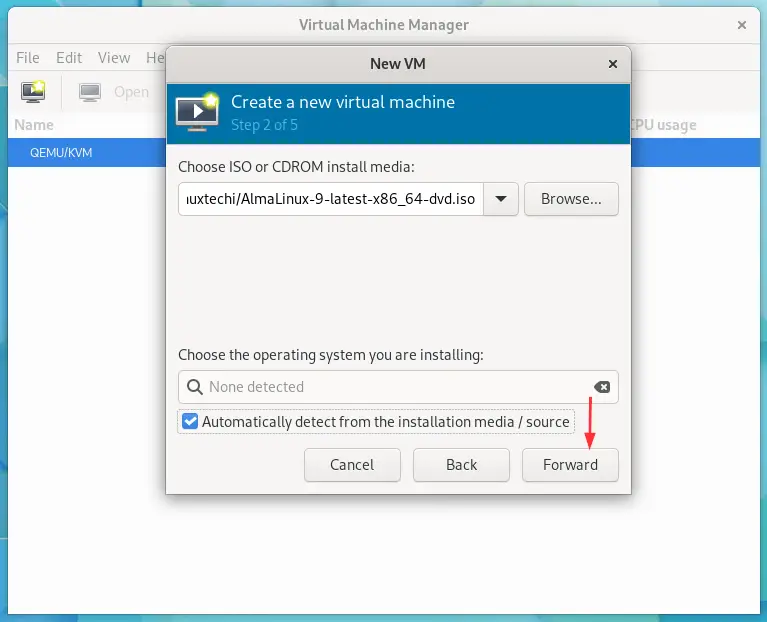 Click-Forward-After-ISO-Selection-Virt-Manager-Fedora
