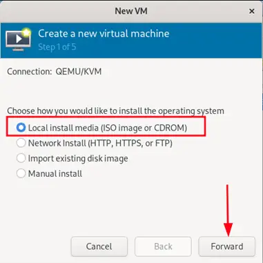 Local-Install-ISO-Virt-Manager-Fedora