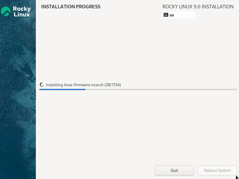 RockyLinux9-Installation-Progress