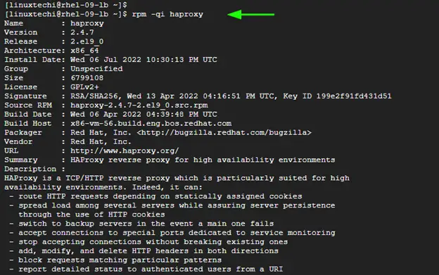 Rpm-Query-Haproxy-RHEL9