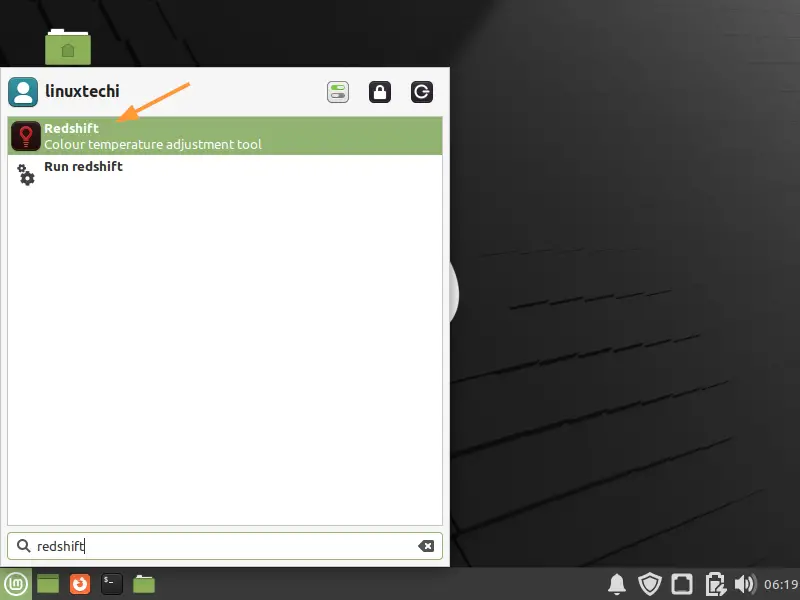 Access-Redshift-tool-LinuxMint21