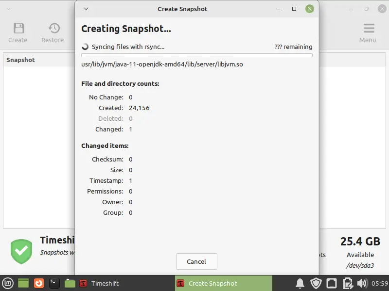 Create-snapshot-timeshift-Linux-Mint21