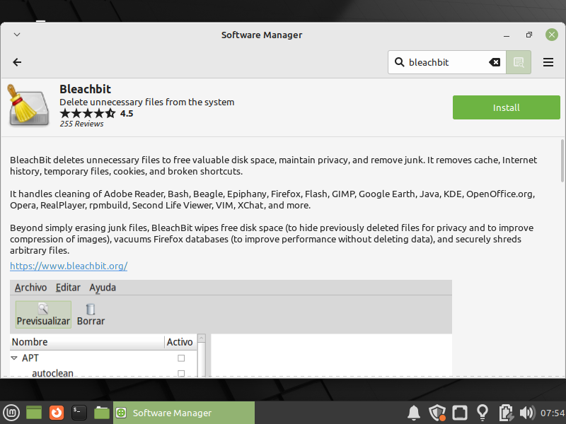 Install-Bleachbit-LinuxMint21