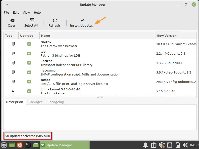 Install-Updates-Option-Linux-Mint21