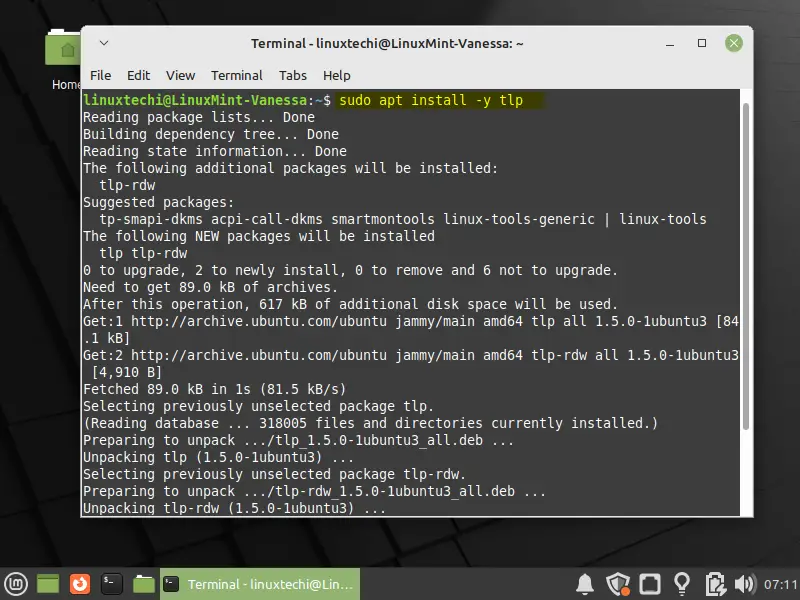 Install-tlp-package-linux-mint21