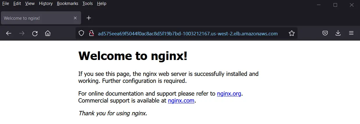 Nginx-Default-Page-deployment-eks-aws