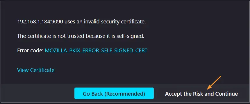 Accept-Certificate-Cockpit-WebConsole