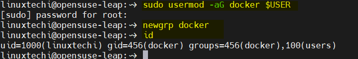 Add-local-User-Docker-Group-OpenSUSE-Leap