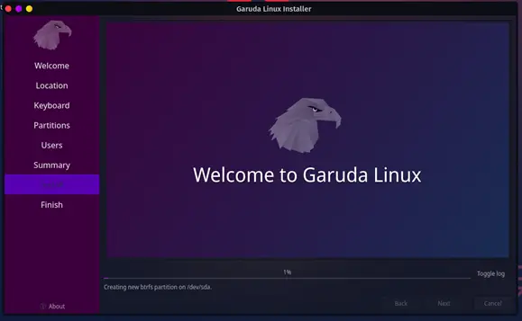 Garuda-Linux-Installation-Progress