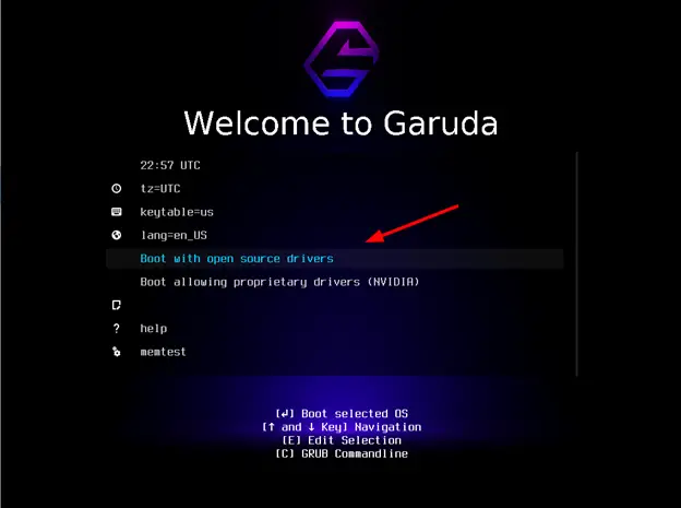 Installation-Welcome-Screen-Garuda-Linux