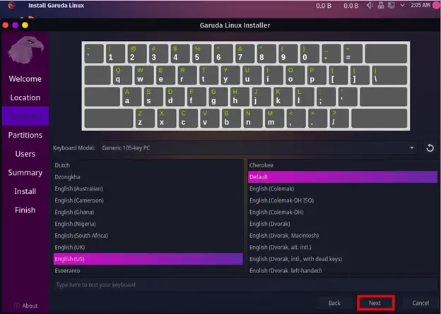 Keyboard-Layout-Garuda-Linux